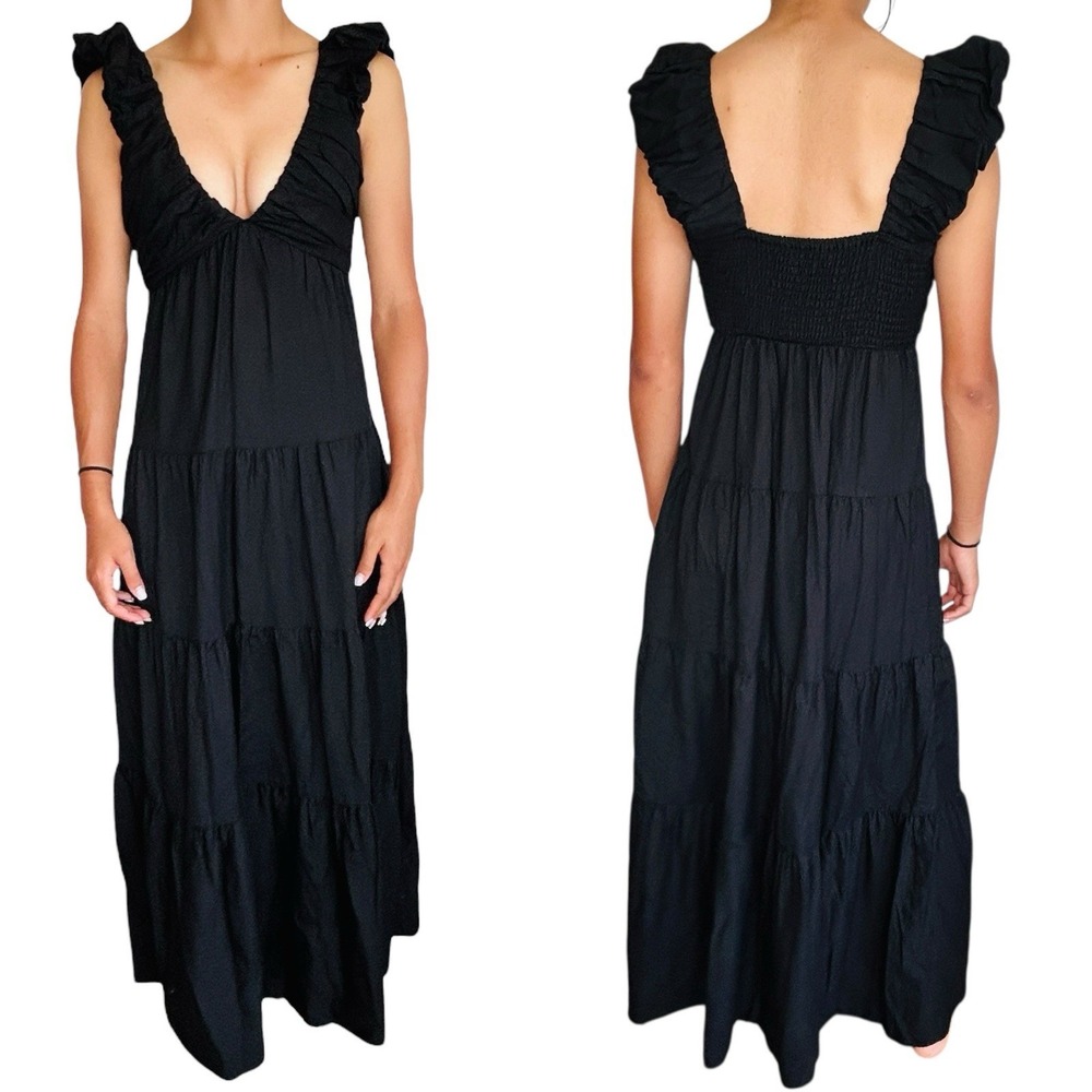 Jason Wu Babydoll Maxi‎ Dress XS Fairy Whimsigoth Boho Linen Blend Designer